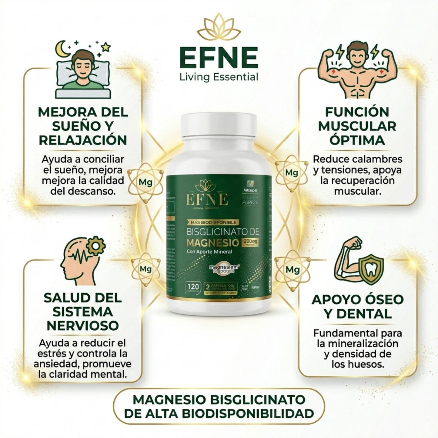Magnesio Bisglicinato Efne – Sueño, Relajación Y Energía Natural_1