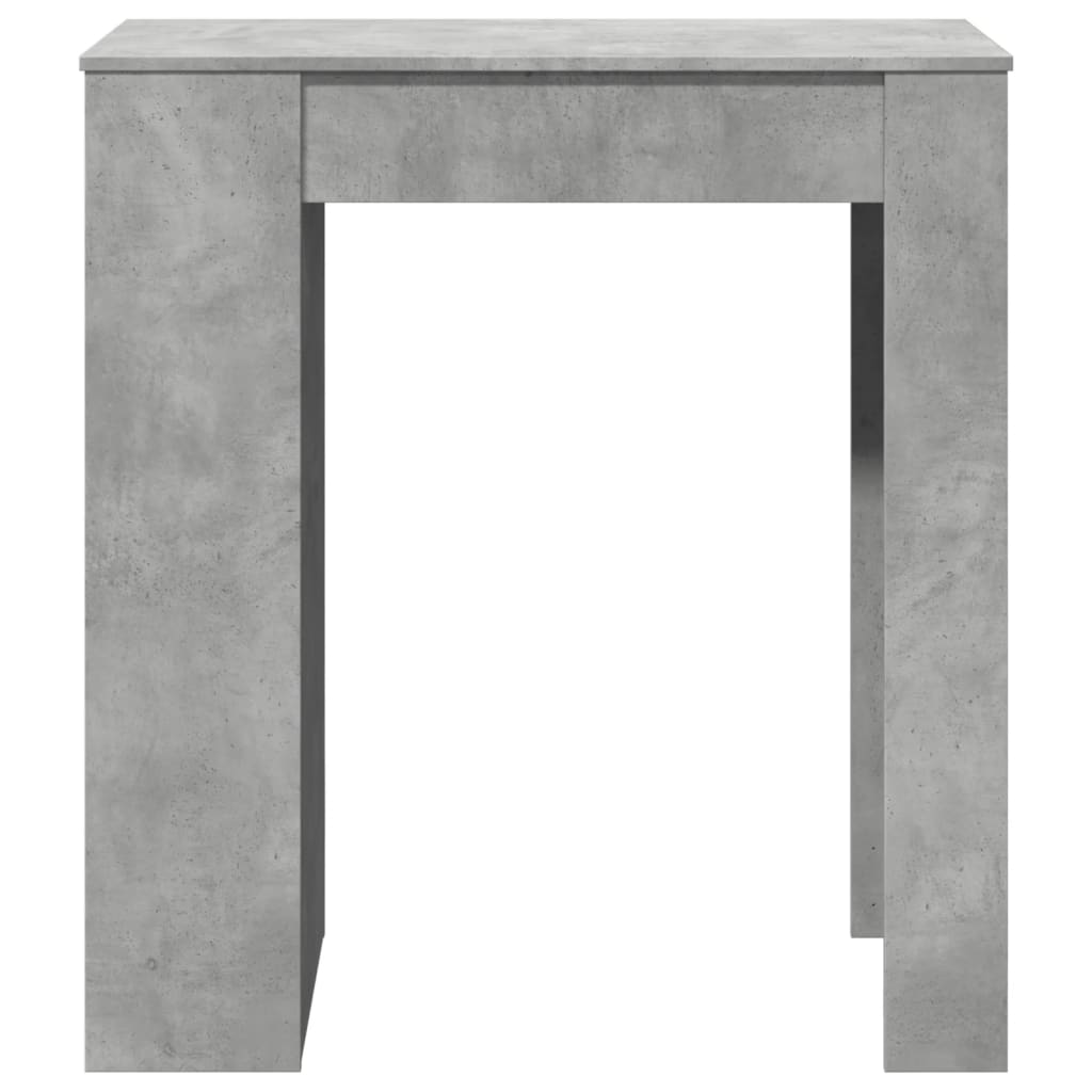 Mesa Alta Bar Con Estantes Madera Gris Hormigón 95x47x103,5 Cm_2