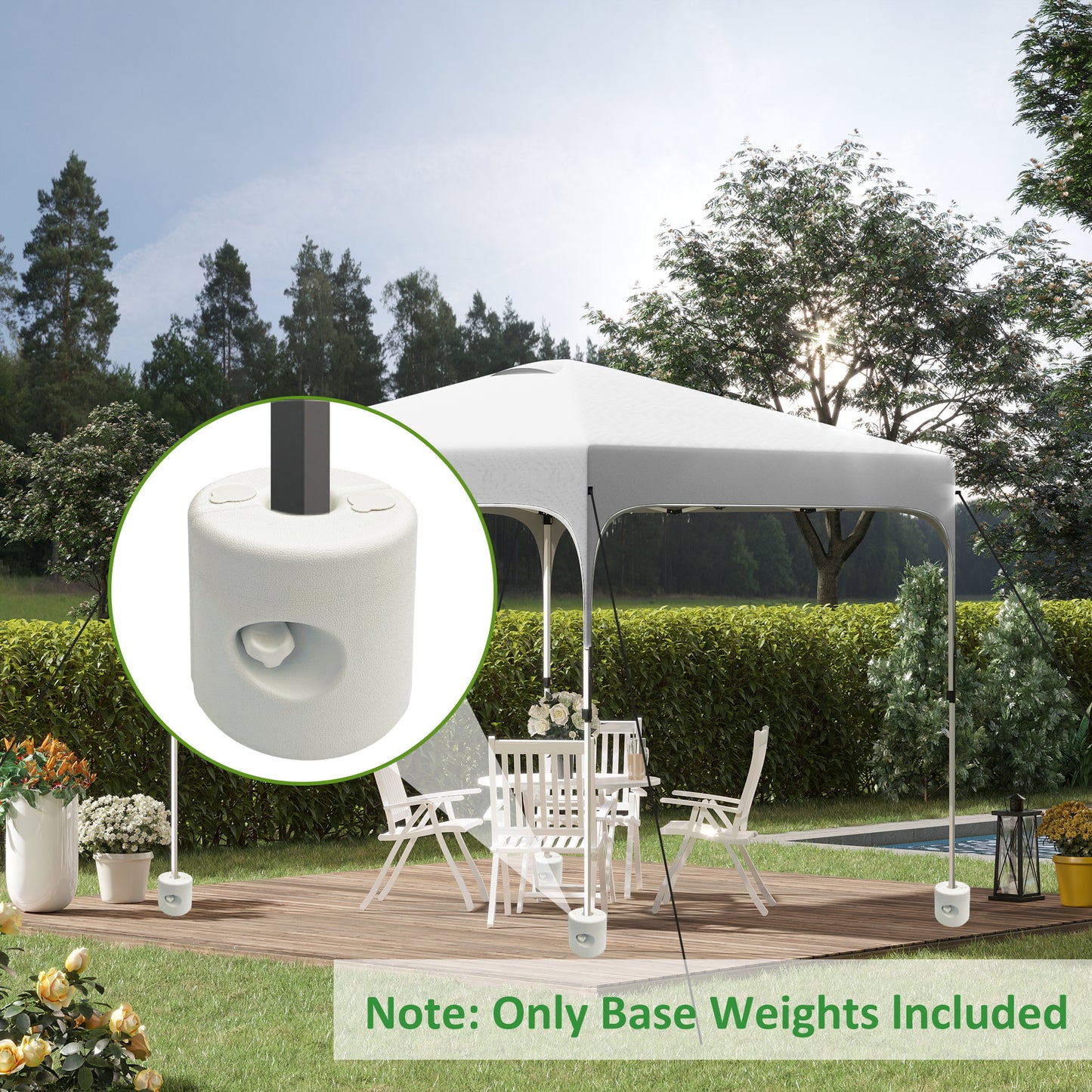Outsunny Pack De 4 Pesos Para Carpas Plegables Soportes Rellenables Con 8_1
