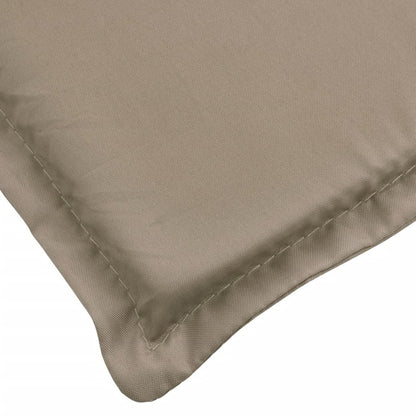 Vidaxl Cojín De Tumbona De Tela Oxford Gris Taupé 200x70x3 Cm_5