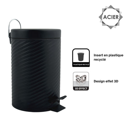 Papelera Bin Ajan / Stepbin Negro_2