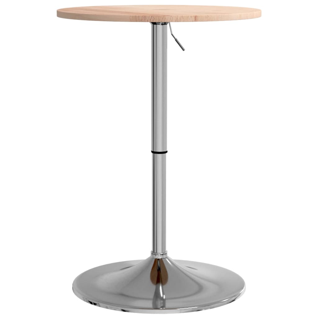 Mesa Alta De Madera Maciza Roble Ø50x89,5 Cm_0