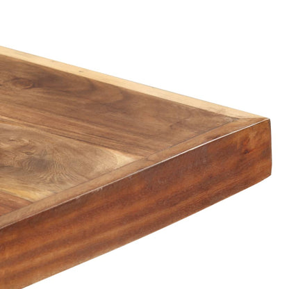 Mesa De Comedor Madera Maciza Con Acabado Miel 200x100x75 Cm_3