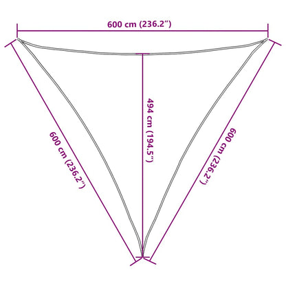 Vidaxl Toldo De Vela Hdpe Beige 160 G/m² 6x6x6 M_2