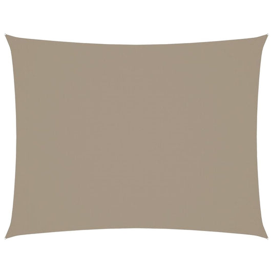Vidaxl Toldo De Vela Rectangular Tela Oxford Gris Taupe 3,5x5 M_0
