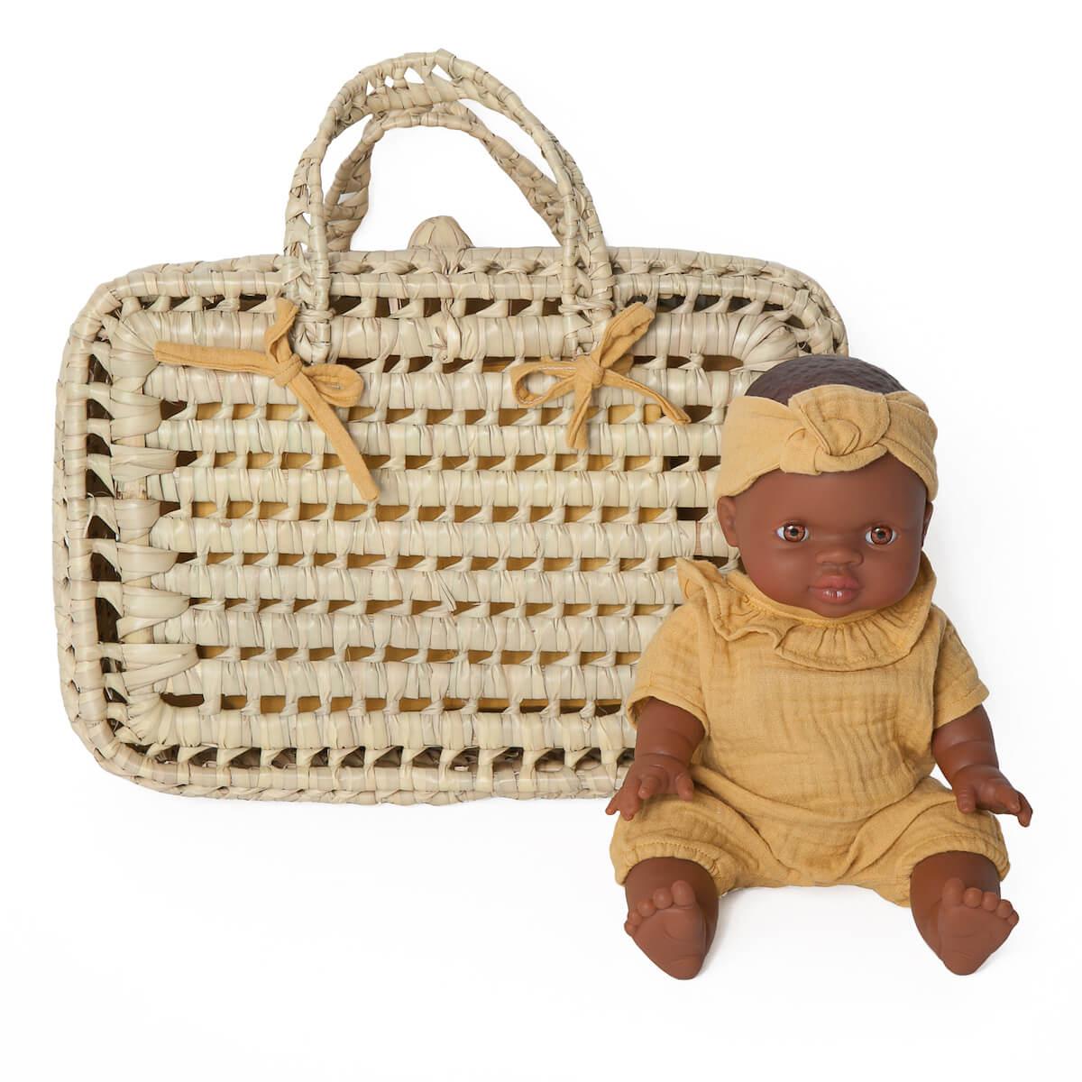 Maleta Mimbre Muñeca Bobble Mostaza_2