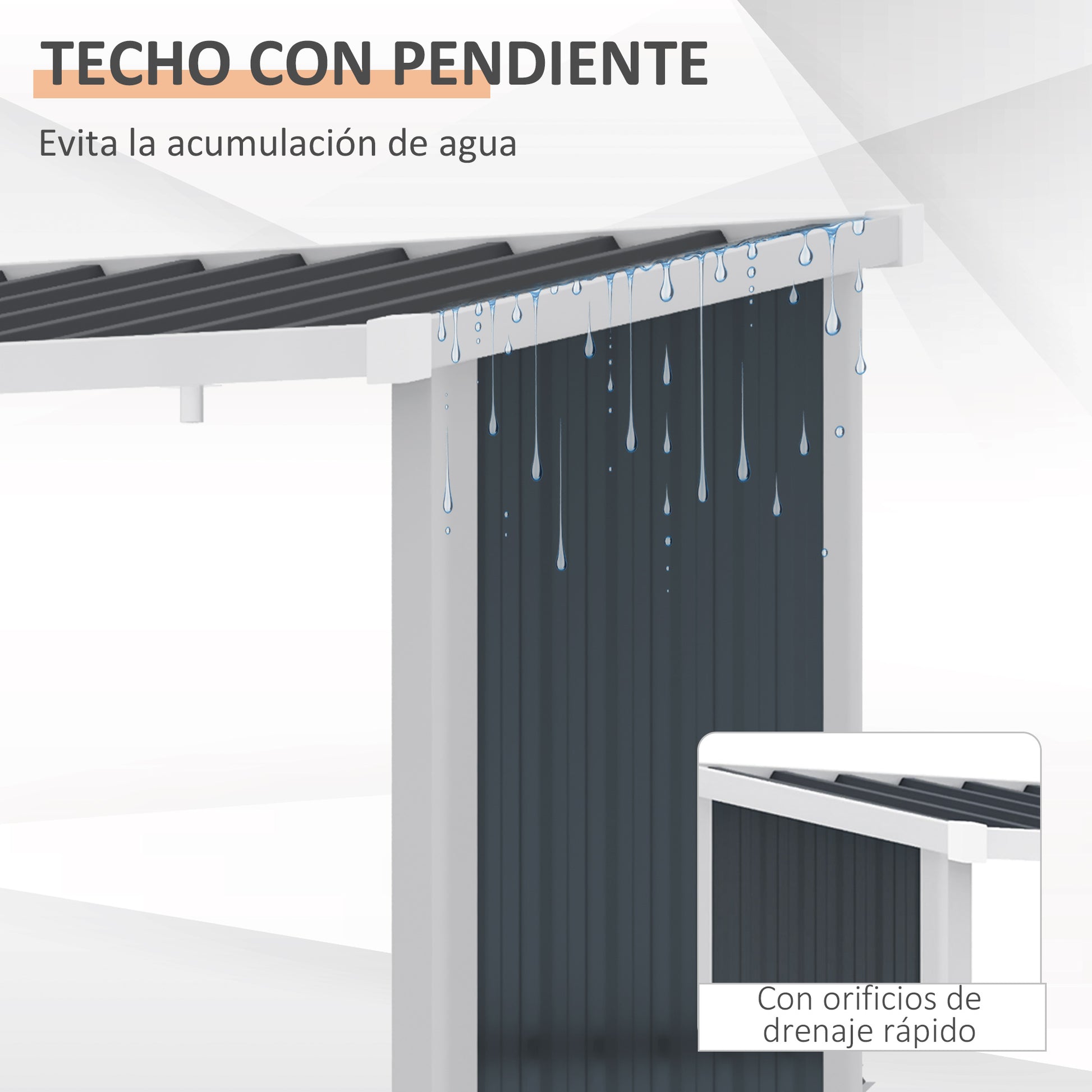 Outsunny Casetilla Para Leña De Jardín Acero Galvanizado 185x84x133,5/148,5 Cm_3