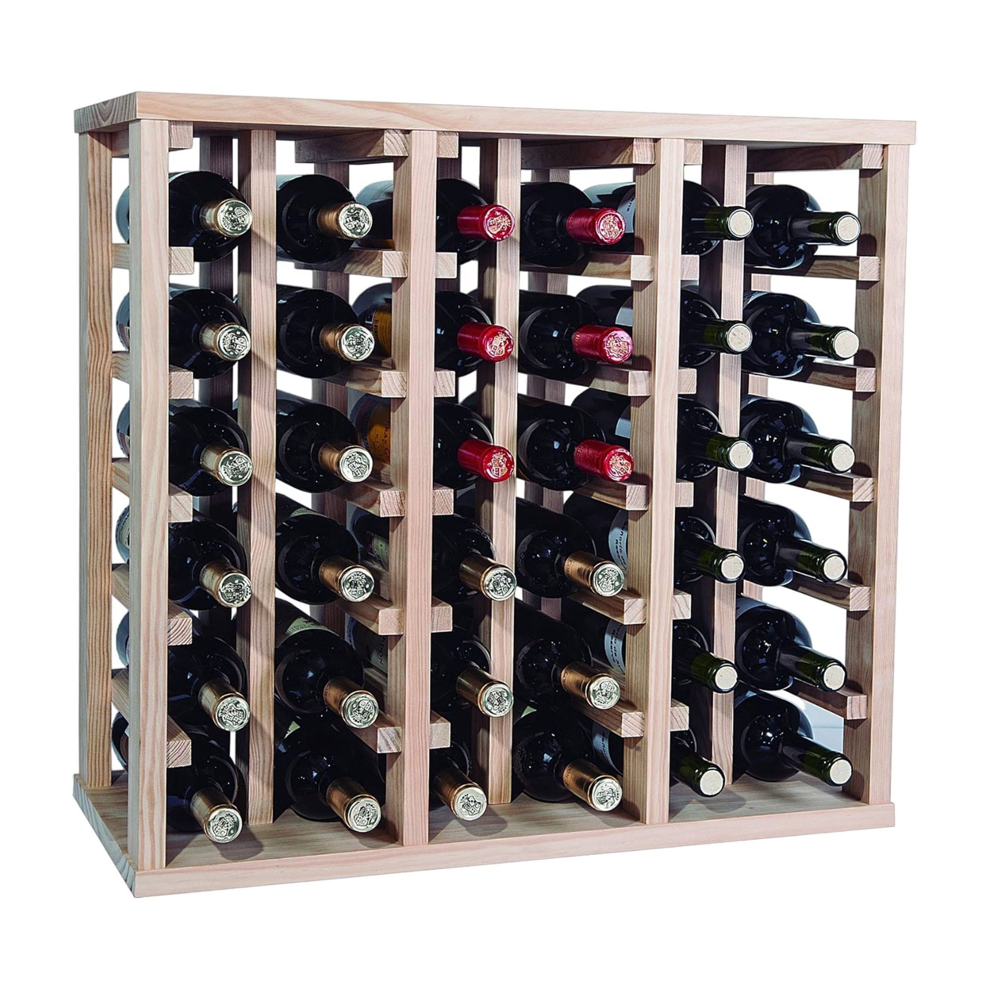 Well Home - Botellero En Madera De Pino Con 36 Estantes Sin Barnizar_3