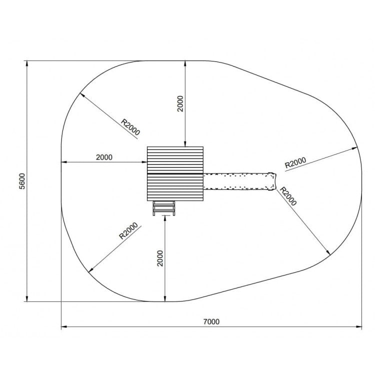 Parque Infantil Masgames Tibidabo L Techo De Lona Escalada: Con Arenero En La Base Y Pared De Escalada._2