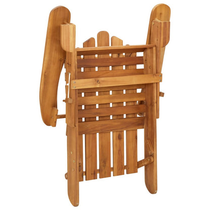 Vidaxl Silla De Jardín Adirondack Con Reposapiés Madera Maciza Acacia_5