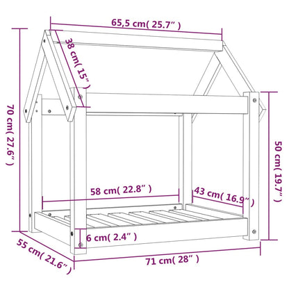 Vidaxl Cama Para Perros Madera Maciza De Pino 71x55x70 Cm_2