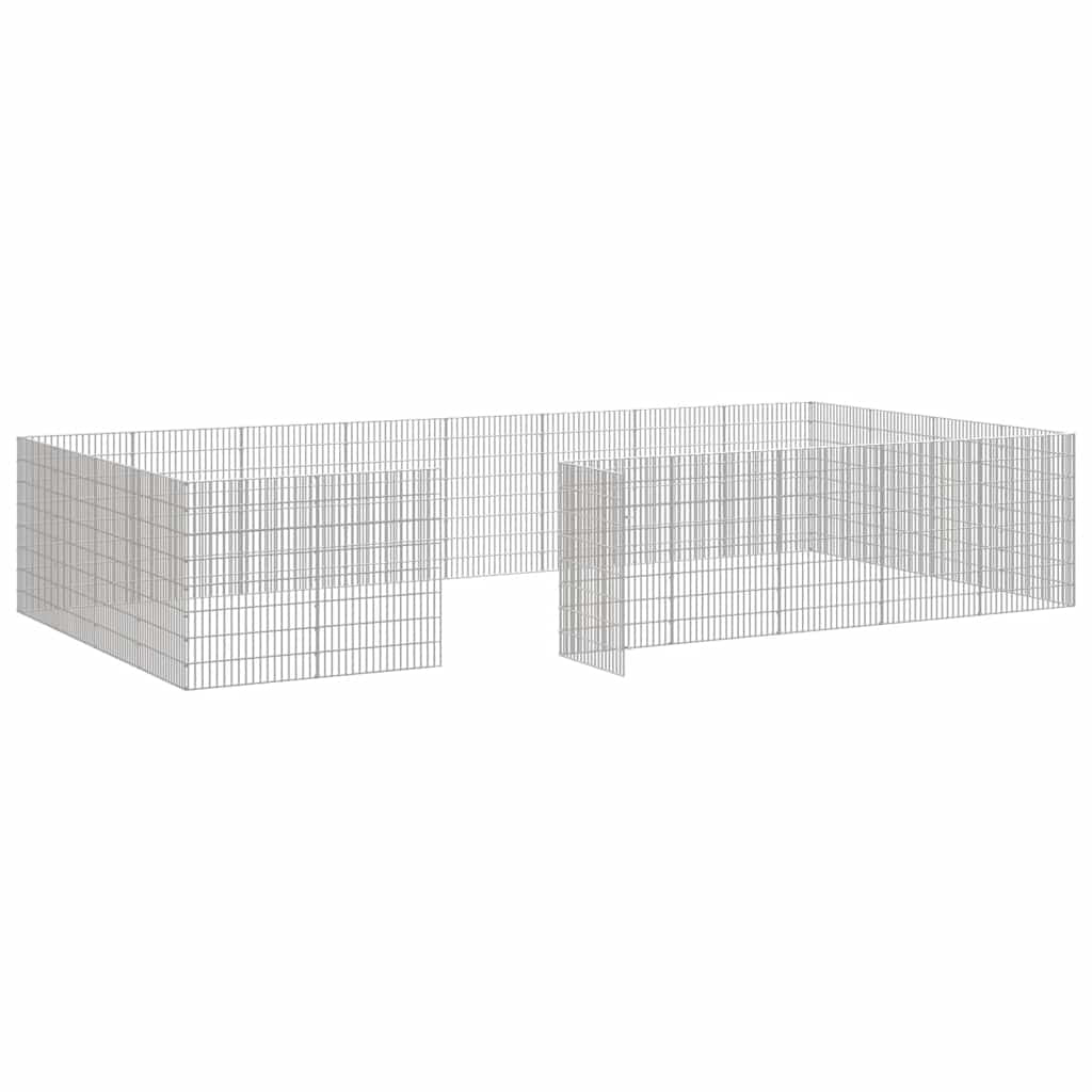 Vidaxl Recinto Corral Animales 24 Paneles Hierro Galvanizado 54x80 Cm_4
