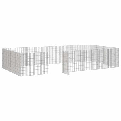 Vidaxl Recinto Corral Animales 24 Paneles Hierro Galvanizado 54x80 Cm_4
