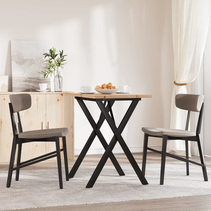 Mesa De Comedor Marco X Madera Maciza Pino Y Acero 80x50x75,5cm_1
