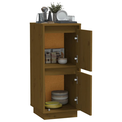 Aparador De Madera Maciza De Pino Marrón Miel 31,5x34x75 Cm / Vetonek_2
