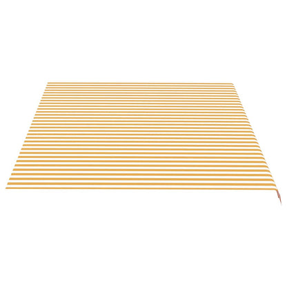 Tela De Repuesto Para Toldo Amarillo Y Blanco 5x3,5 M Poliéster_3