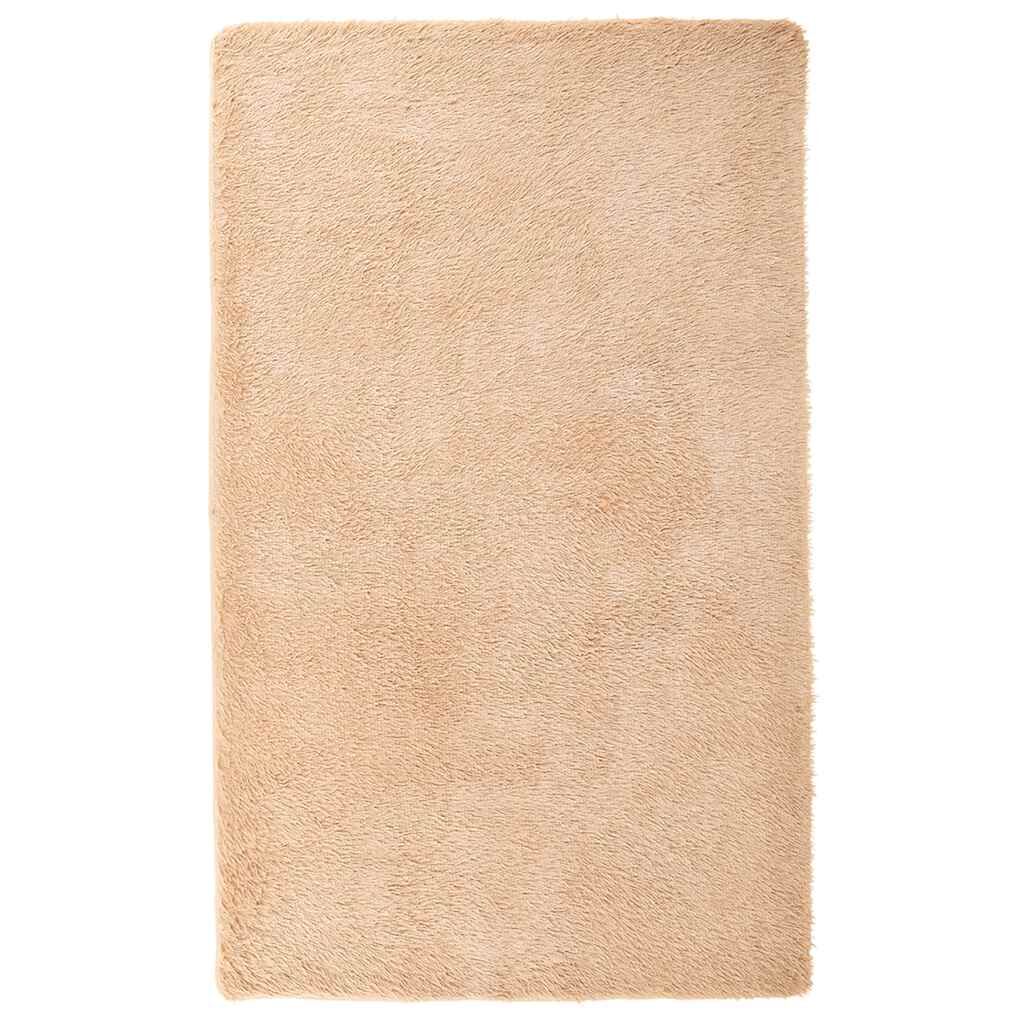 Vidaxl Alfombra Peluda De Pelo Largo Navarra Beige 80x150 Cm Poliéster_0