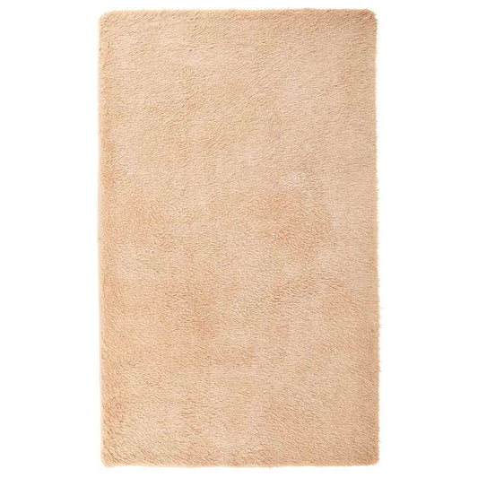 Vidaxl Alfombra Peluda De Pelo Largo Navarra Beige 80x150 Cm Poliéster_0