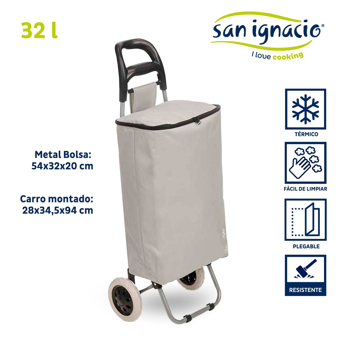 Carro De Compra Térmico 32l Gris Kinvara – Práctico Y Sofisticado En Gris_1