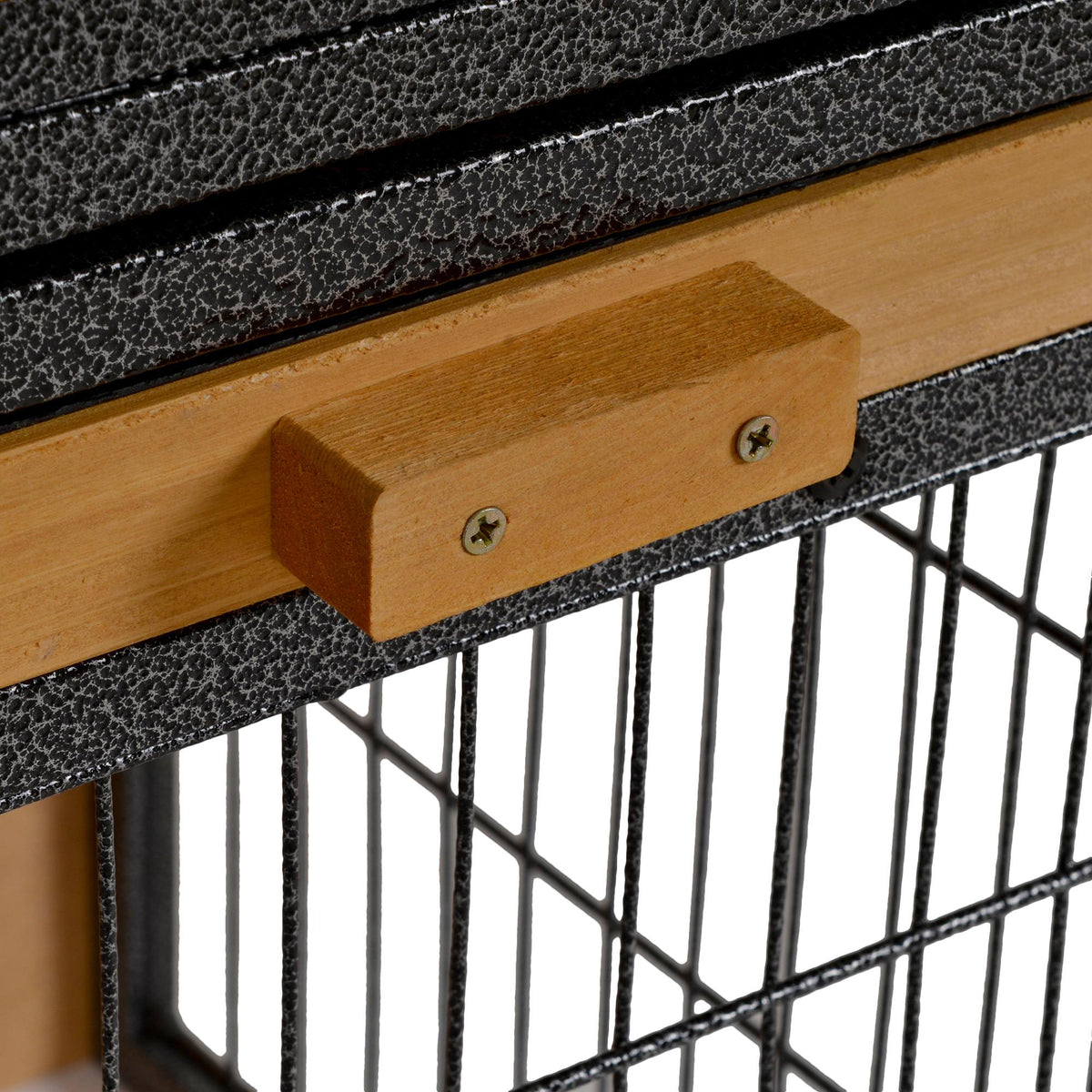 Pawhut Conejera De Exterior Madera 2 Pisos Rampa Bandeja Extraíble Puerta_4