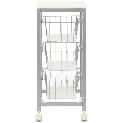 Verdulero 3 cestas color madera blanca Duett