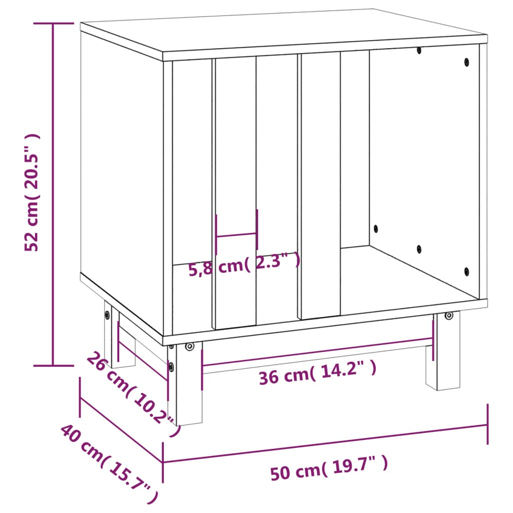 Vidaxl Caseta Para Perros Madera Maciza De Pino 50x40x52 Cm_2