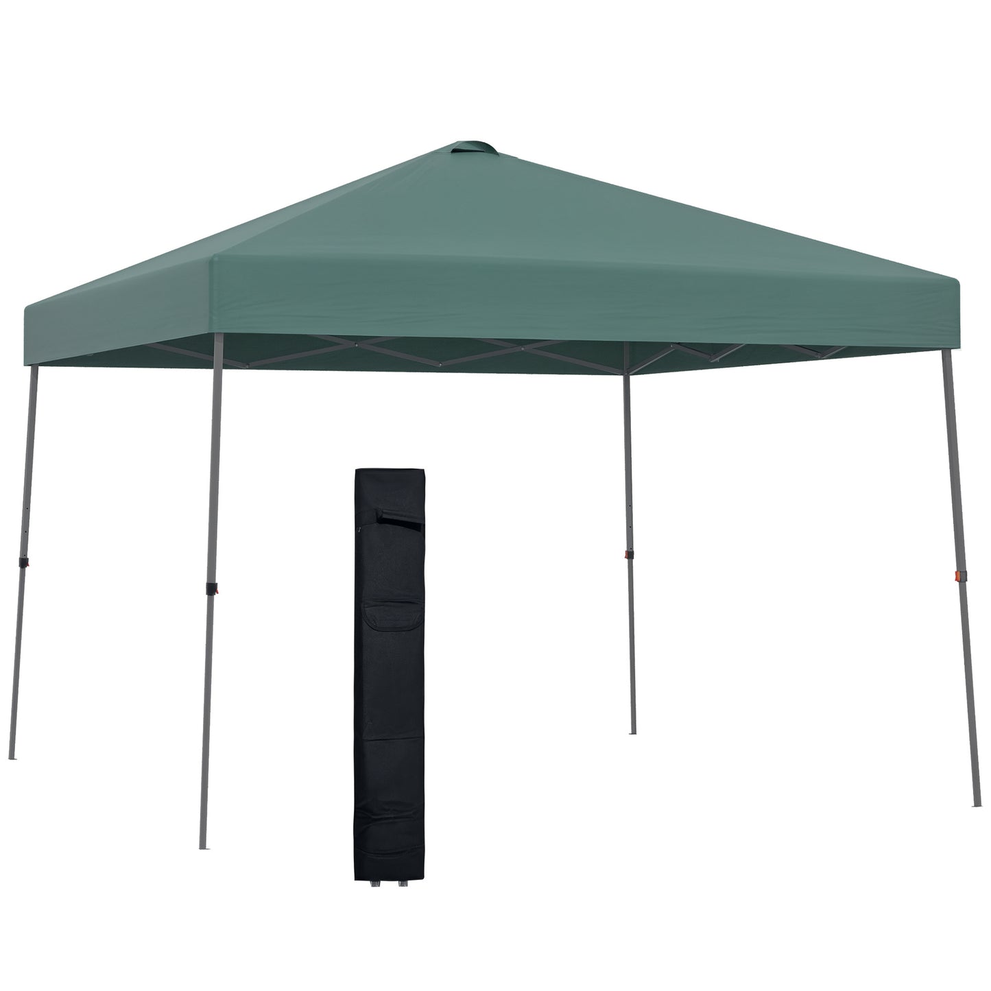 Outsunny Cenador Plegable 3x3m Jardín Con Bolsa De Transporte Con Ruedas Camping_0