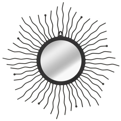 Vidaxl Espejo De Pared De Jardín Con Forma De Sol 60 Cm Negro_0