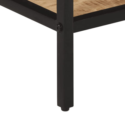 Mesa Consola Madera Maciza De Mango Rugosa 70x35x70 Cm_4
