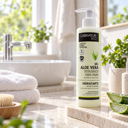 Gel de Aloe Vera Ecológico 100 % Puro Labnatur Bio 250 ml | Hidrata, Calma y Refresca | Rostro y Cuerpo | Vegano_1