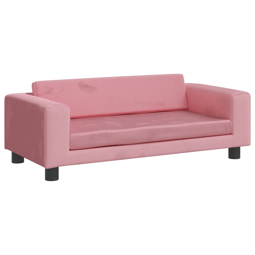 Cama Para Perros Con Extensión Terciopelo Rosa 100x50x30 Cm / Vetonek_2