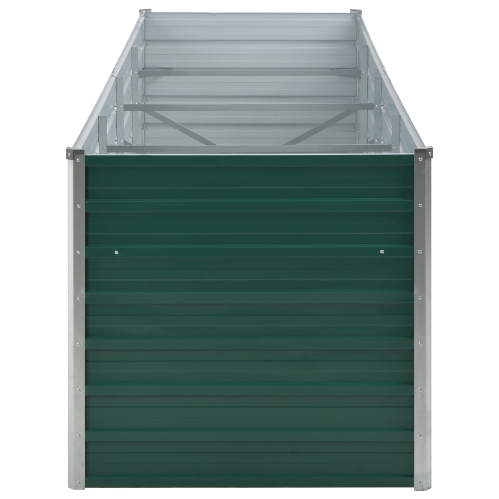 Arriate De Jardín De Acero Galvanizado Verde 320x80x77 Cm_4