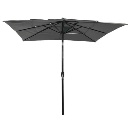 Vidaxl Sombrilla Jardín 3 Niveles Palo De Aluminio Antracita 2,5x2,5 M_1