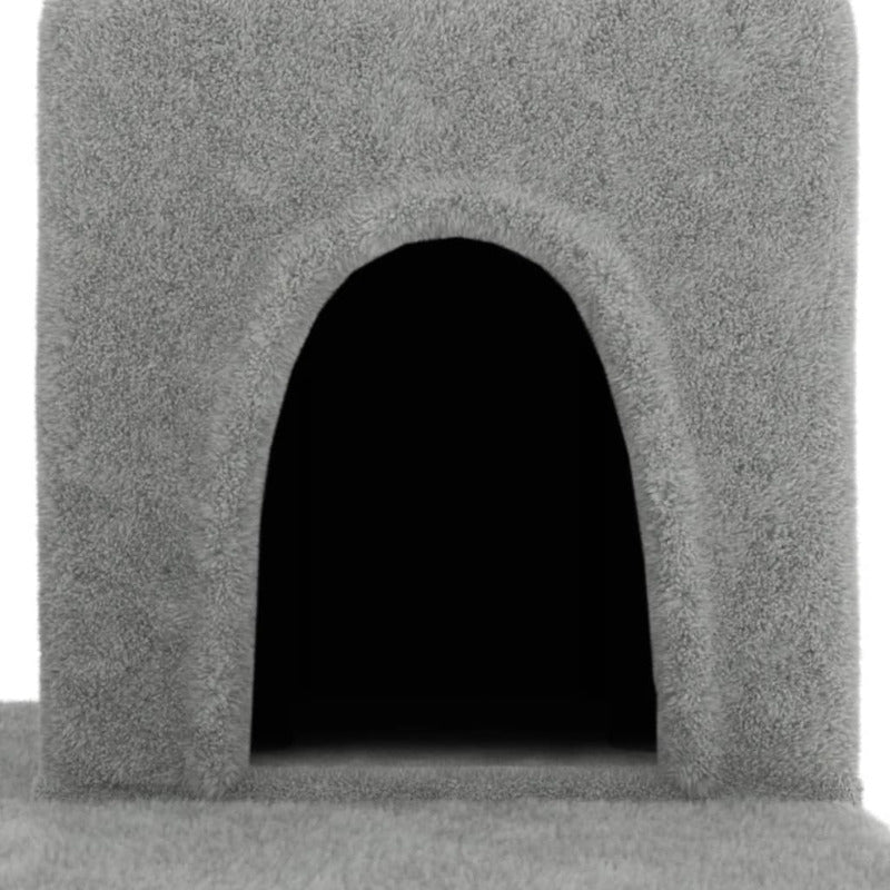Vidaxl Rascador Para Gatos Con Postes De Sisal Gris Claro 154 Cm_5