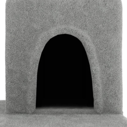 Vidaxl Rascador Para Gatos Con Postes De Sisal Gris Claro 154 Cm_5