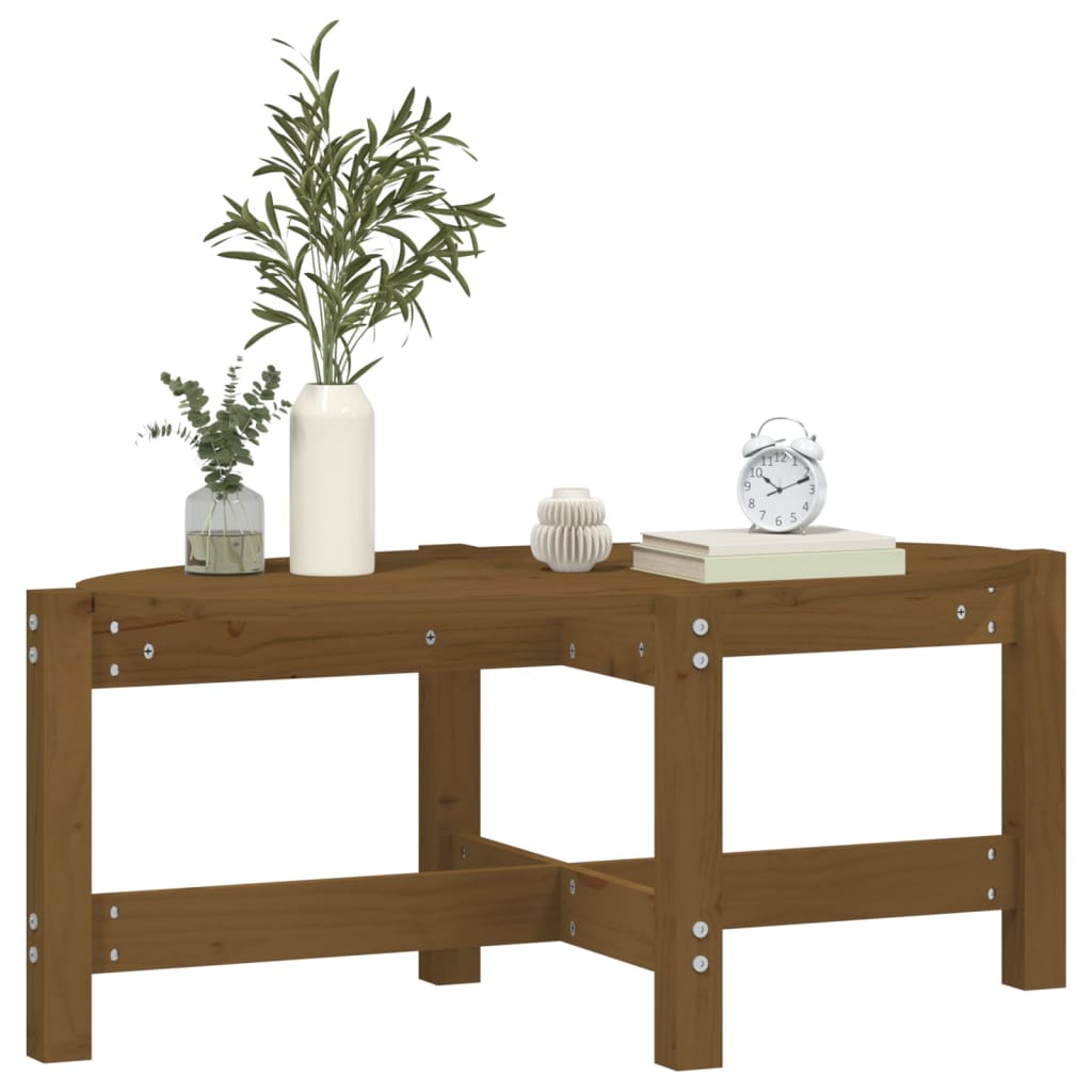 Mesa De Centro Madera Maciza De Pino Marrón Miel 87x48x35 Cm_2