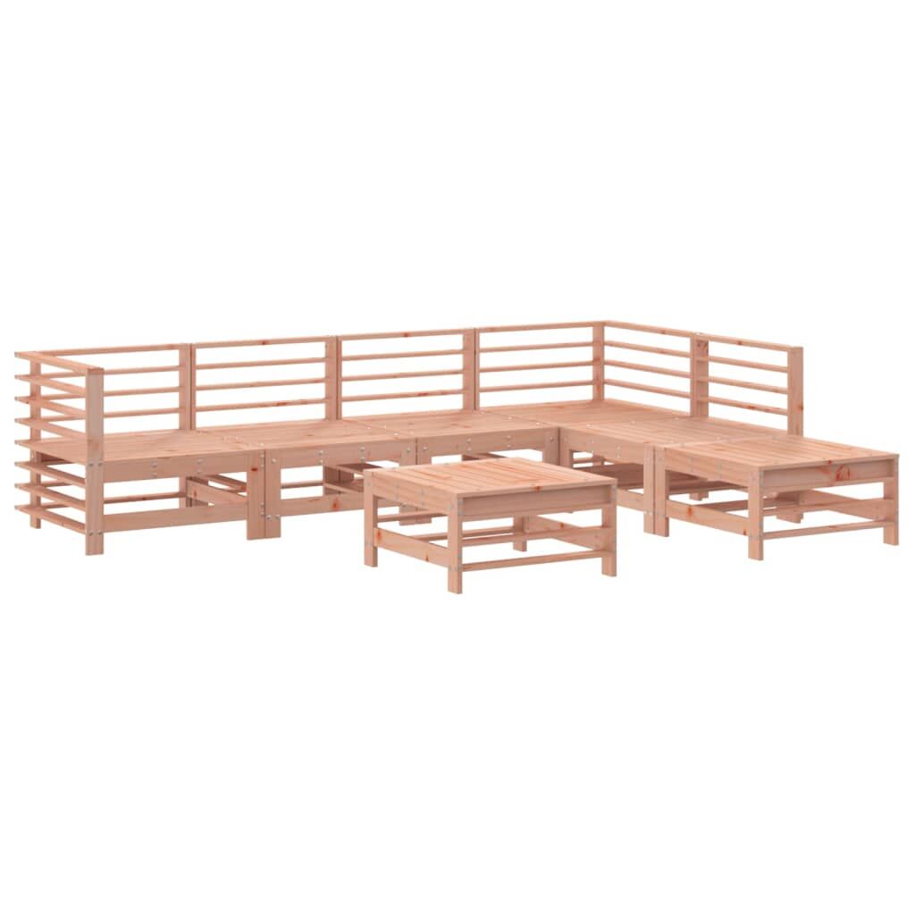 Vidaxl Juego De Muebles De Jardín 7 Pzas Madera Maciza Abeto Douglas_0