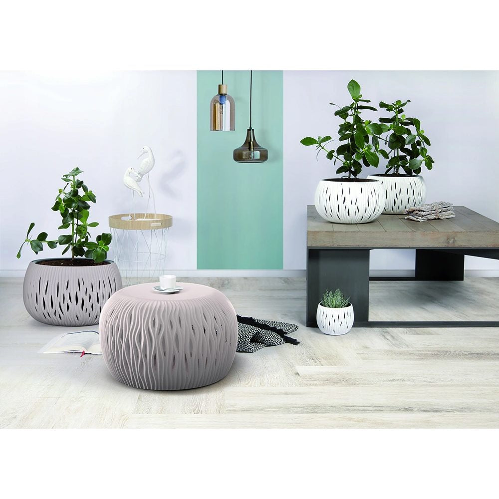 Prosperplast Bowl Sandy De Plástico Con Depósito En Color Antracita, 21,8 (alto) X 37 (ancho) X 37 (profundo) Cms_3