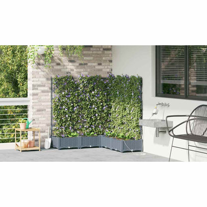 Macetero De Jardín 5 Uds. Gris Claro 120 X 120 X 126 Cm Pp_3