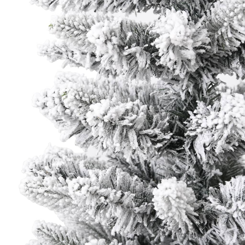 Vidaxl Árbol De Navidad Artificial Estrecho Con Nieve Pvc Y Pe 180 Cm_4