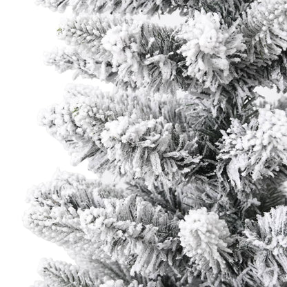 Vidaxl Árbol De Navidad Artificial Estrecho Con Nieve Pvc Y Pe 120 Cm_4