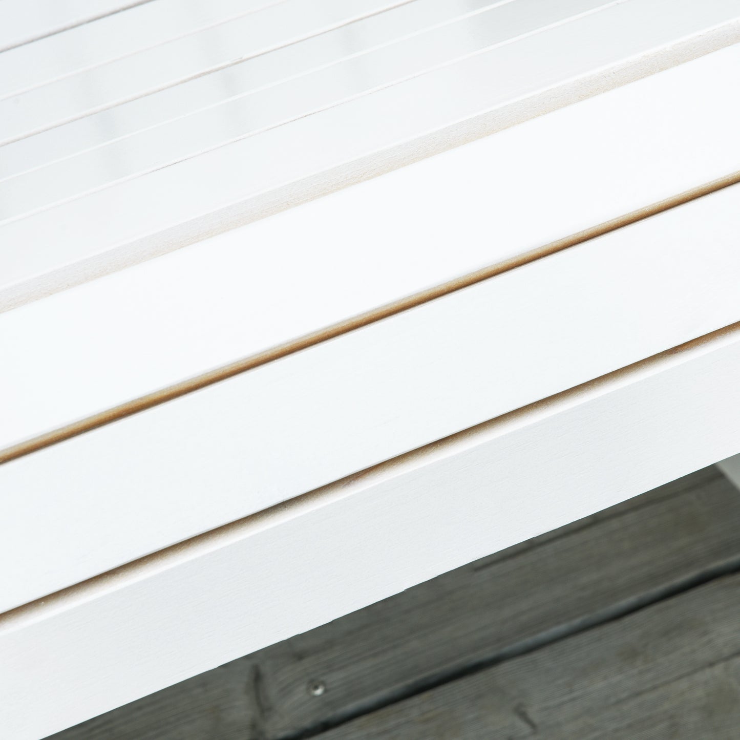 Outsunny Silla De Jardín Mecedora Silla Adirondack De Madera 77x94x97cm Blanco_3
