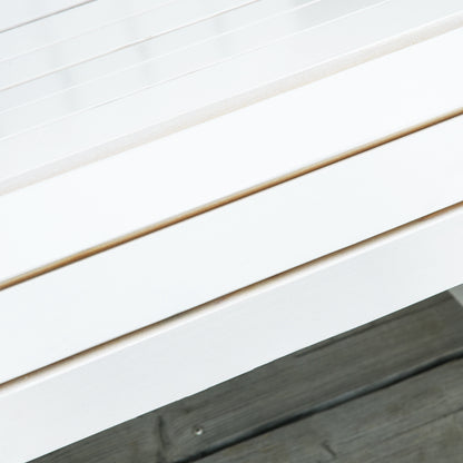 Outsunny Silla De Jardín Mecedora Silla Adirondack De Madera 77x94x97cm Blanco_3
