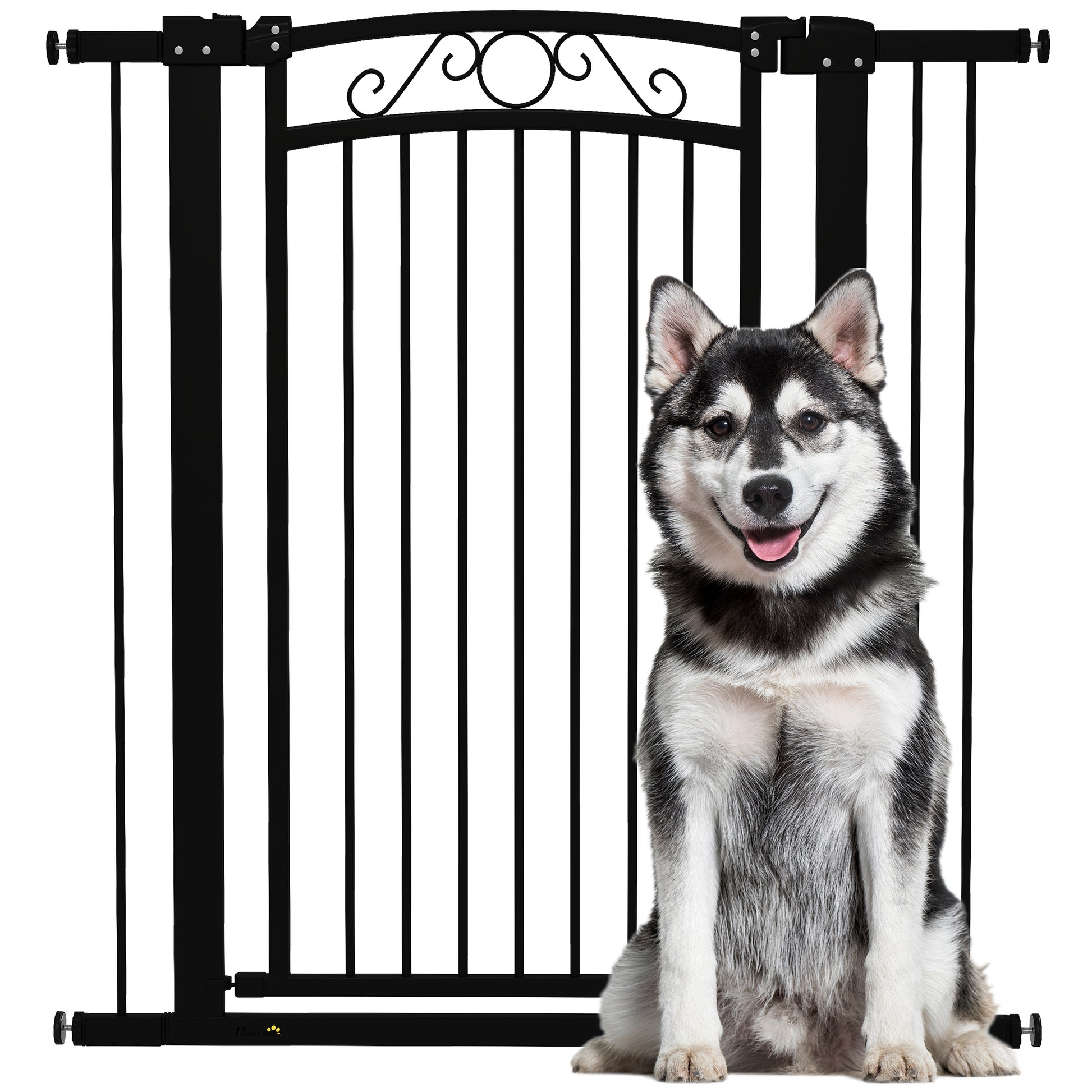 Pawhut Barrera Para Perros Con Cierre Automático_0