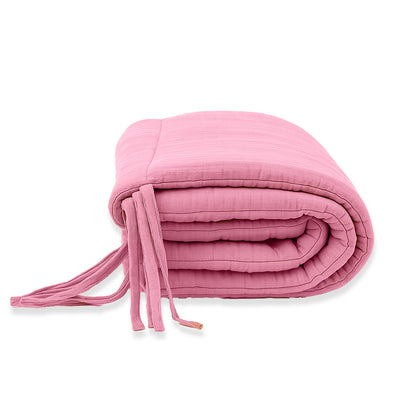 Barrera De Cuna En Algodón Bio Rosa_5