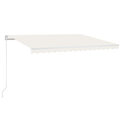 Toldo Retráctil Manual Con Led Crema 450x300 Cm_0