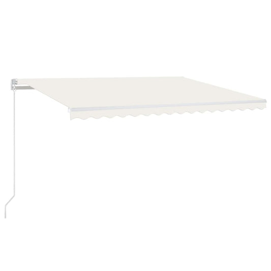 Toldo Retráctil Manual Con Led Crema 450x300 Cm_0
