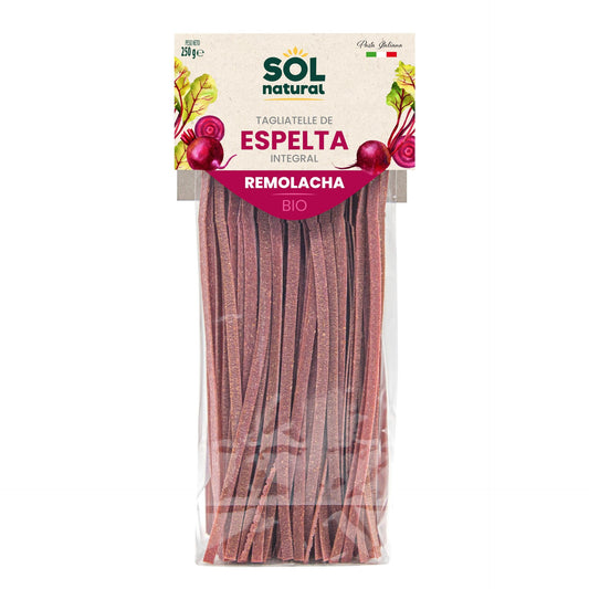 Tagliatelle de Espelta Integral con Remolacha BIO Sol Natural 250g