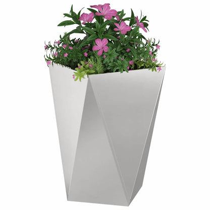 Jardinera 2 Uds. Plateado 50 X 50 X 75 Cm Acero Inoxidable_2