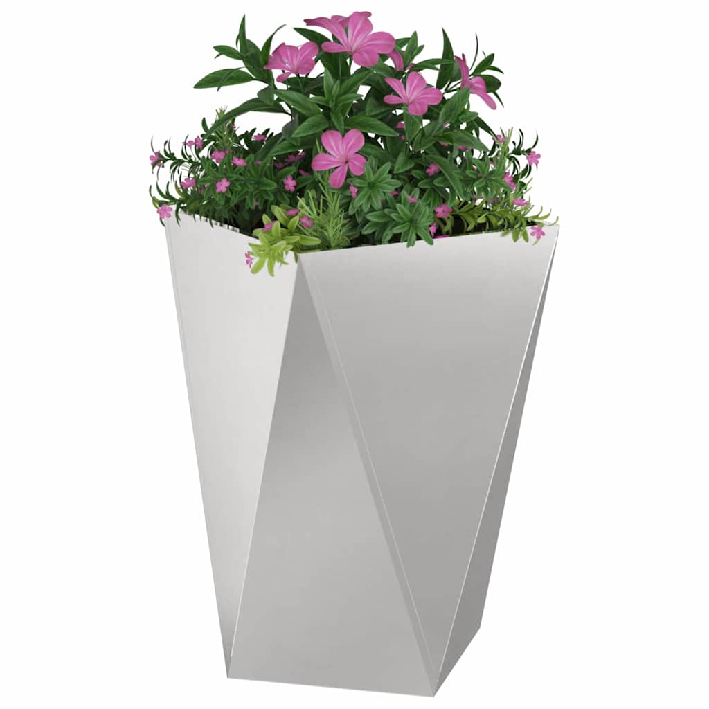 Jardinera Plateado 50 X 50 X 75 Cm Acero Inoxidable_2